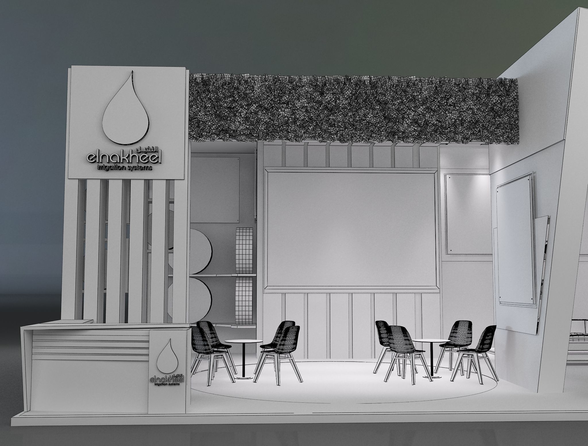 Booth Exhibition Stand a651 3D model_21