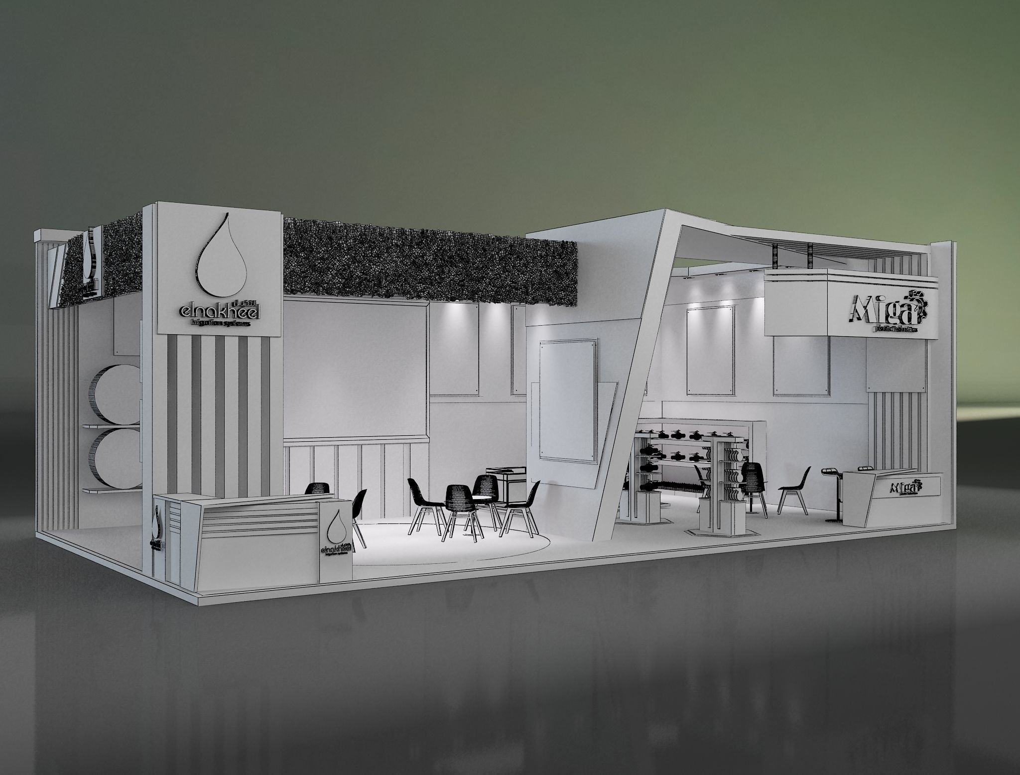 Booth Exhibition Stand a651 3D model_1