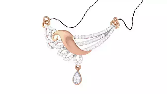 Diamond High Jewelry Pendant Necklace 3dm stl 3mf obj glb