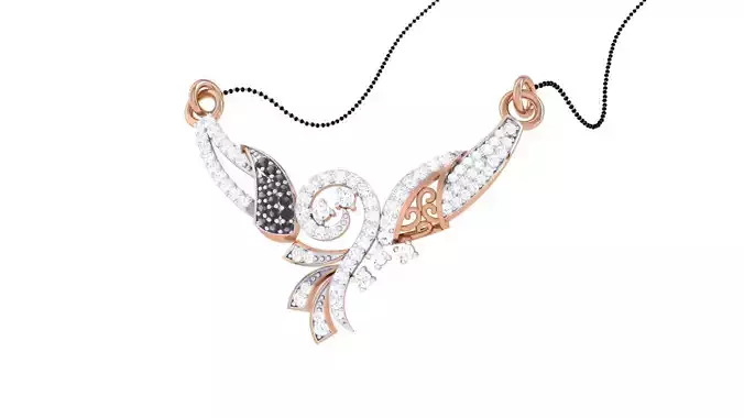 Diamond High Jewelry Pendant Necklace 3dm stl 3mf obj glb 3D print model