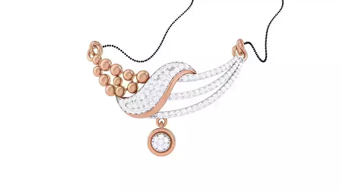 Diamond High Jewelry Pendant Necklace 3dm stl 3mf obj glb