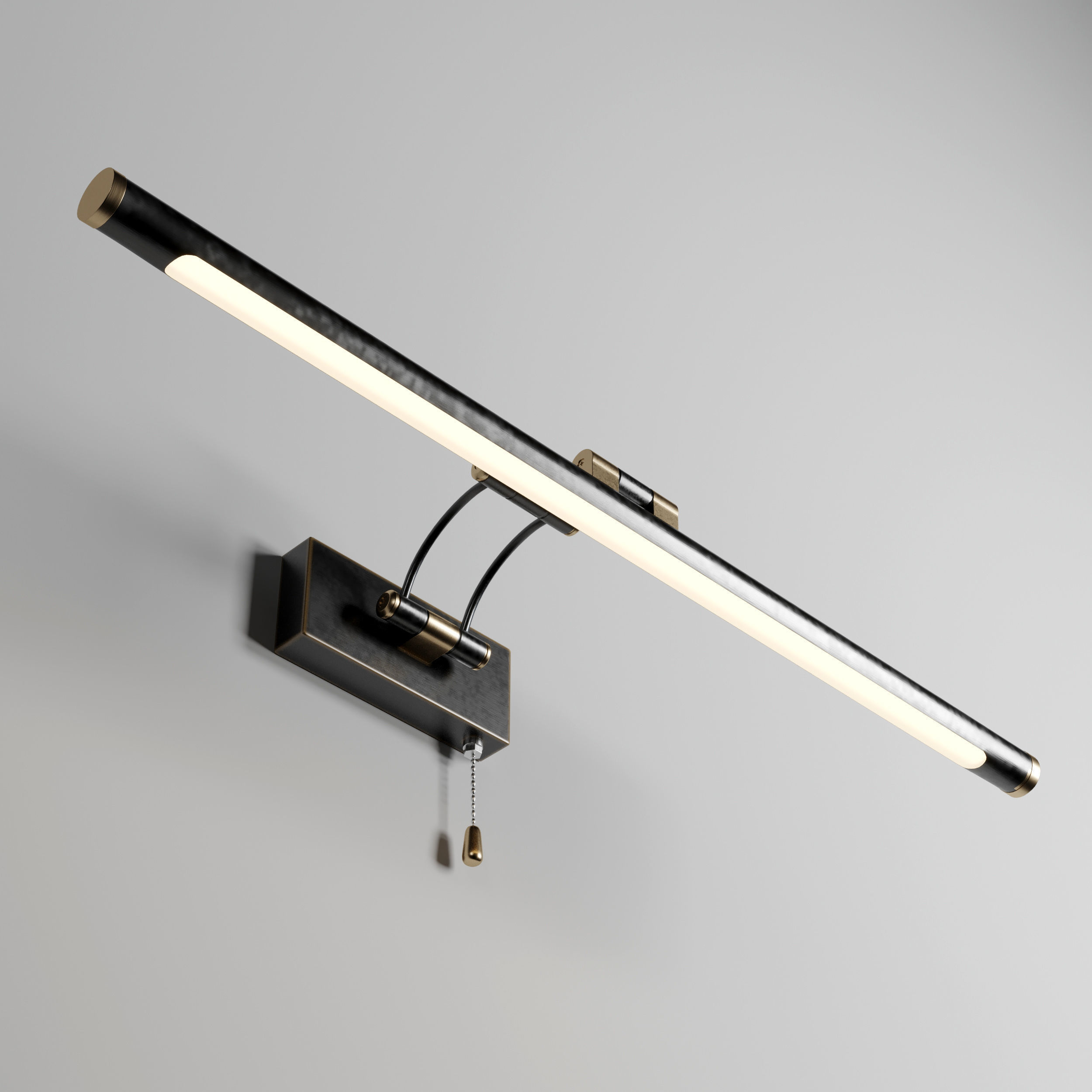 Lamp LED Linear Bathroom Vanity Light Modern Mirror Front Lamp Low-poly 3D model_3
