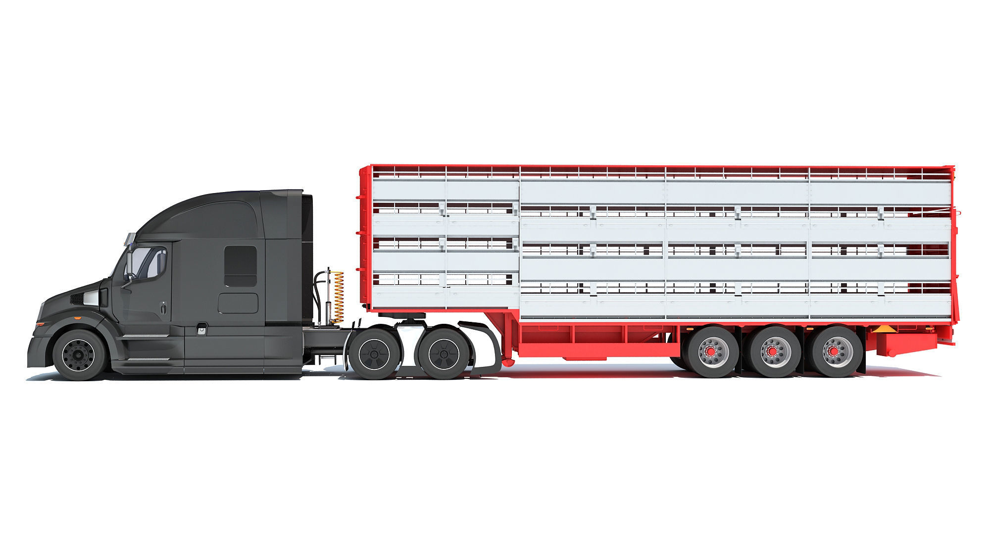 Animal Transporter Truck 3D model_1