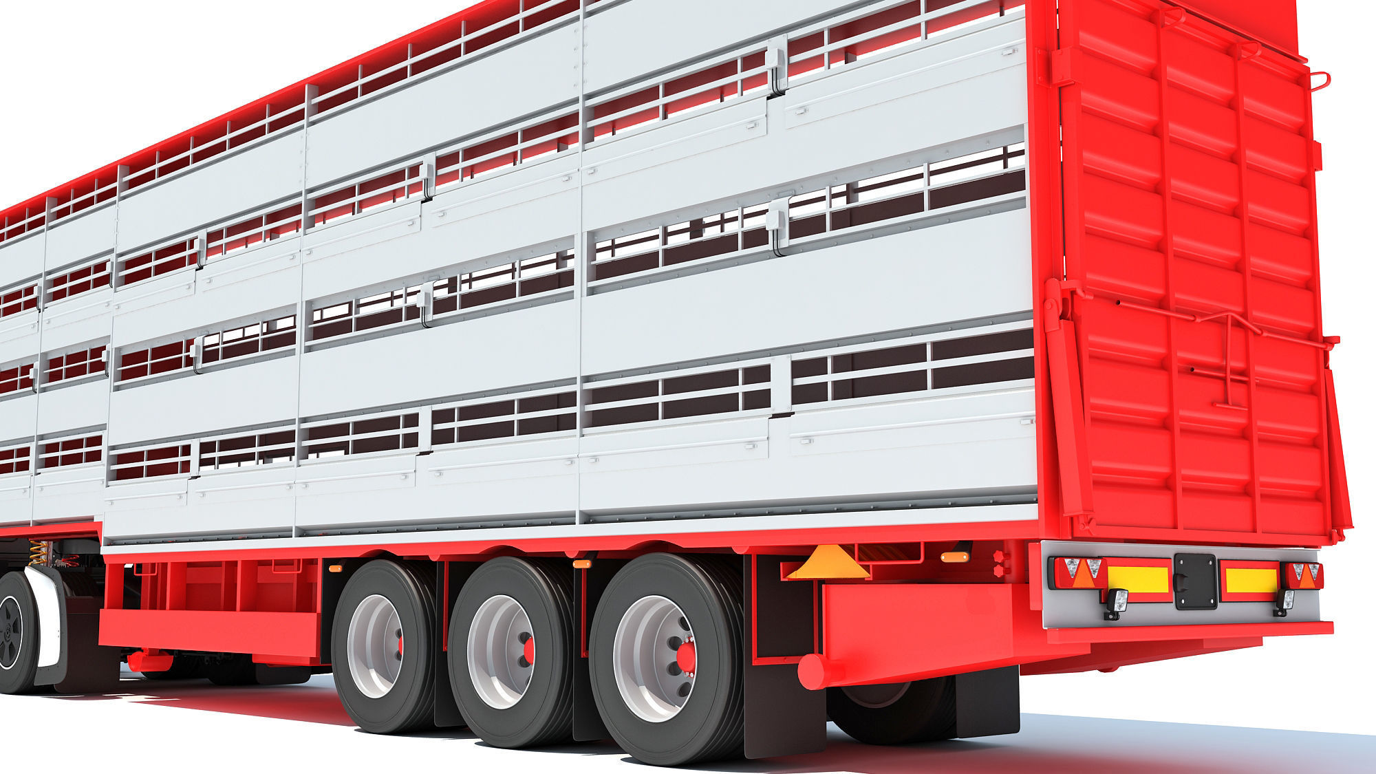 Animal Transporter Truck 3D model_15