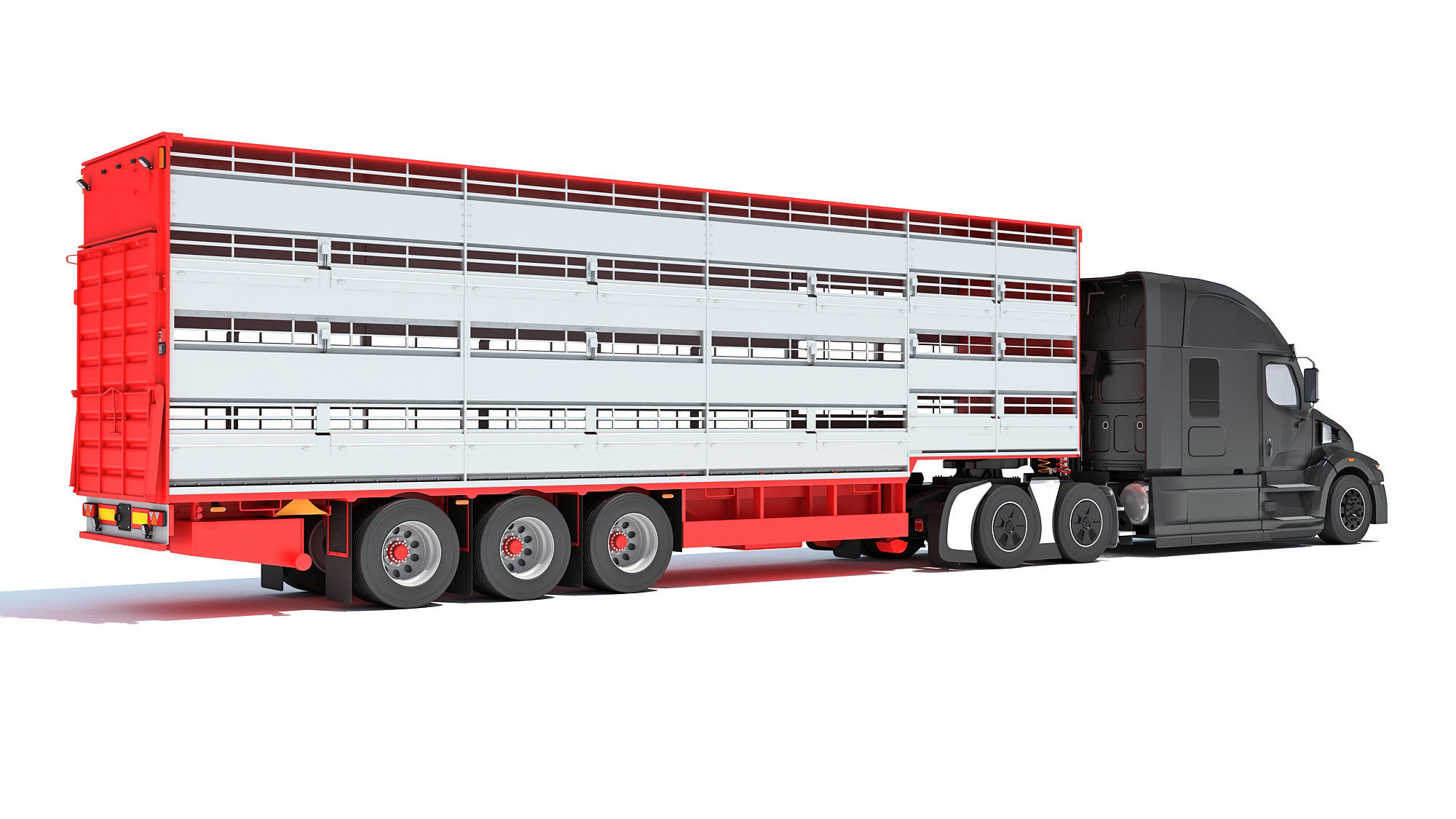 Animal Transporter Truck 3D model_4
