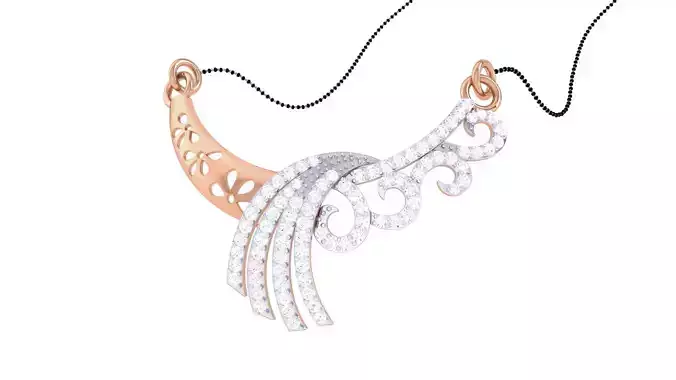 Diamond High Jewelry Pendant Necklace 3dm stl 3mf obj glb