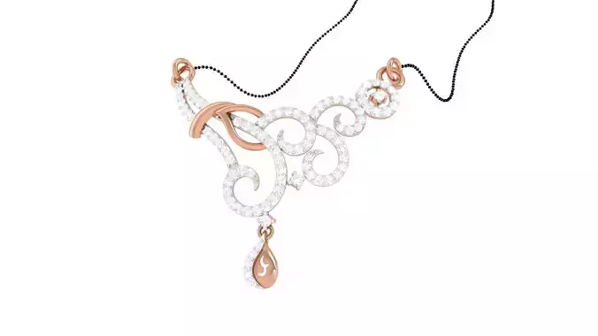 Diamond High Jewelry Pendant Necklace 3dm stl 3mf obj glb