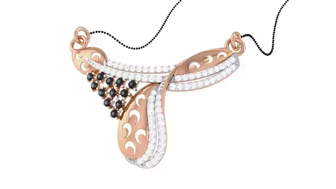 Diamond High Jewelry Pendant Necklace 3dm stl 3mf obj glb