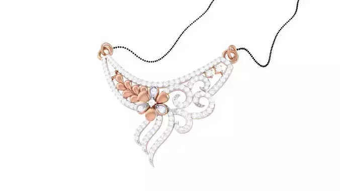 Diamond High Jewelry Pendant Necklace 3dm stl 3mf obj glb