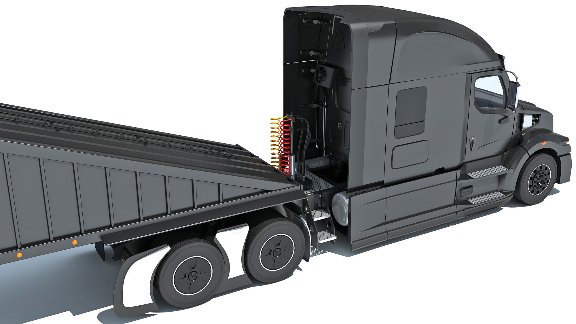 Bottom Dump Truck 3D model_16