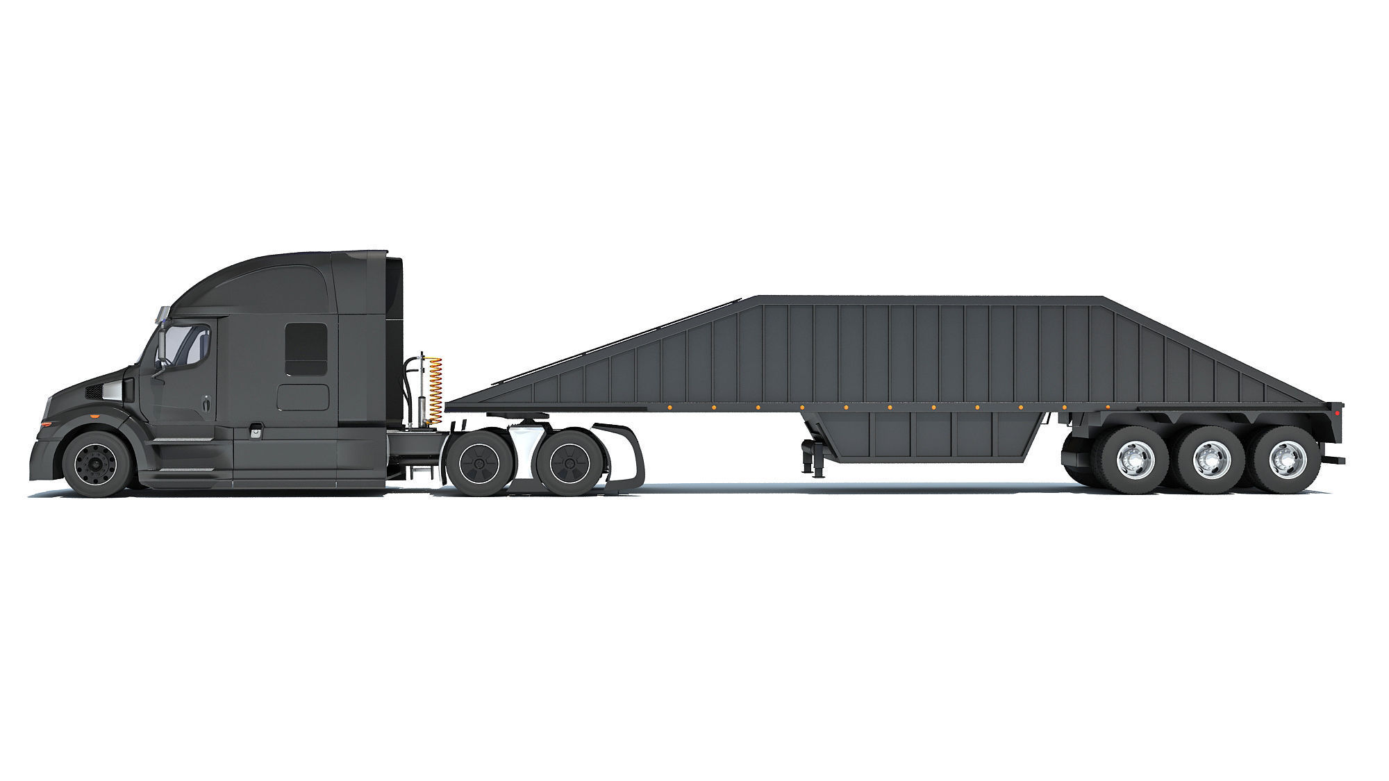 Bottom Dump Truck 3D model_1