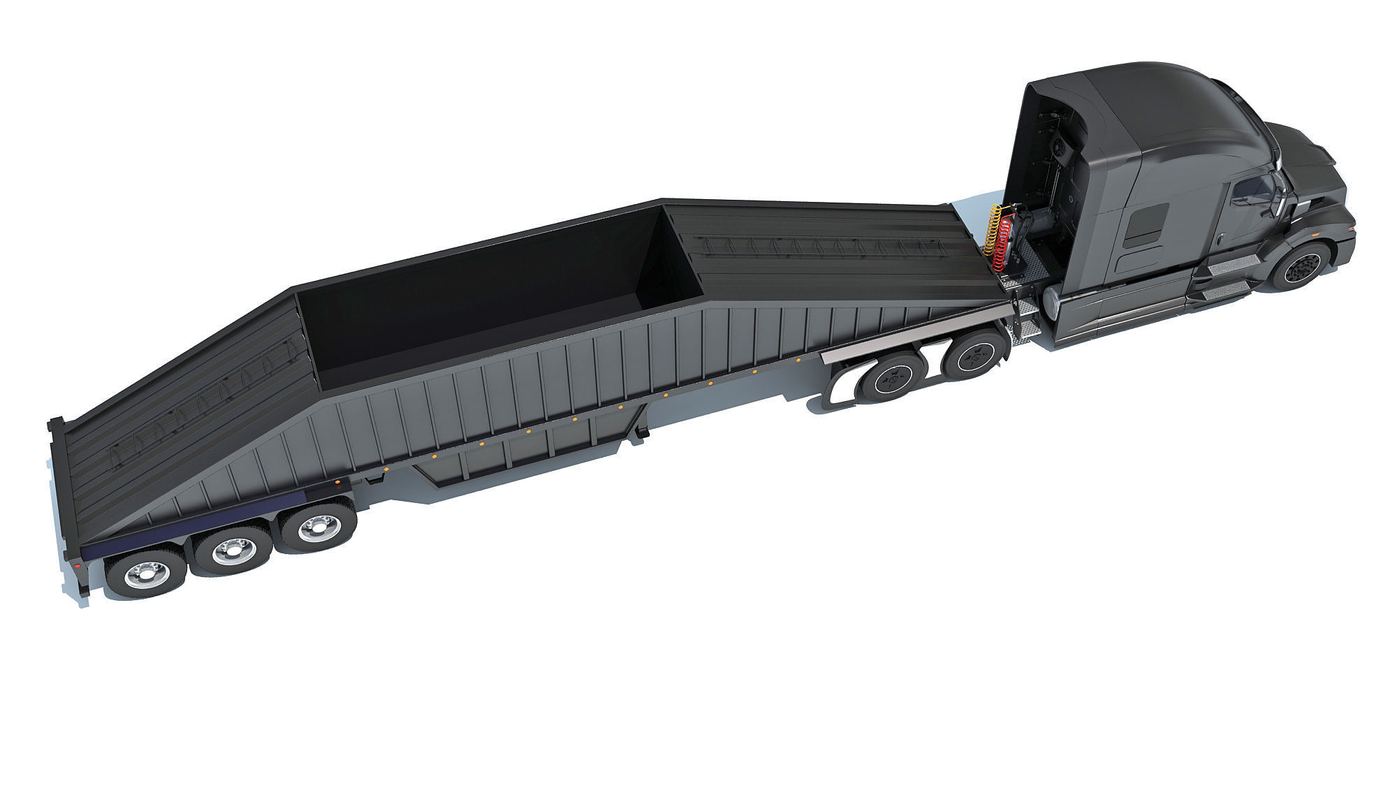 Bottom Dump Truck 3D model_6