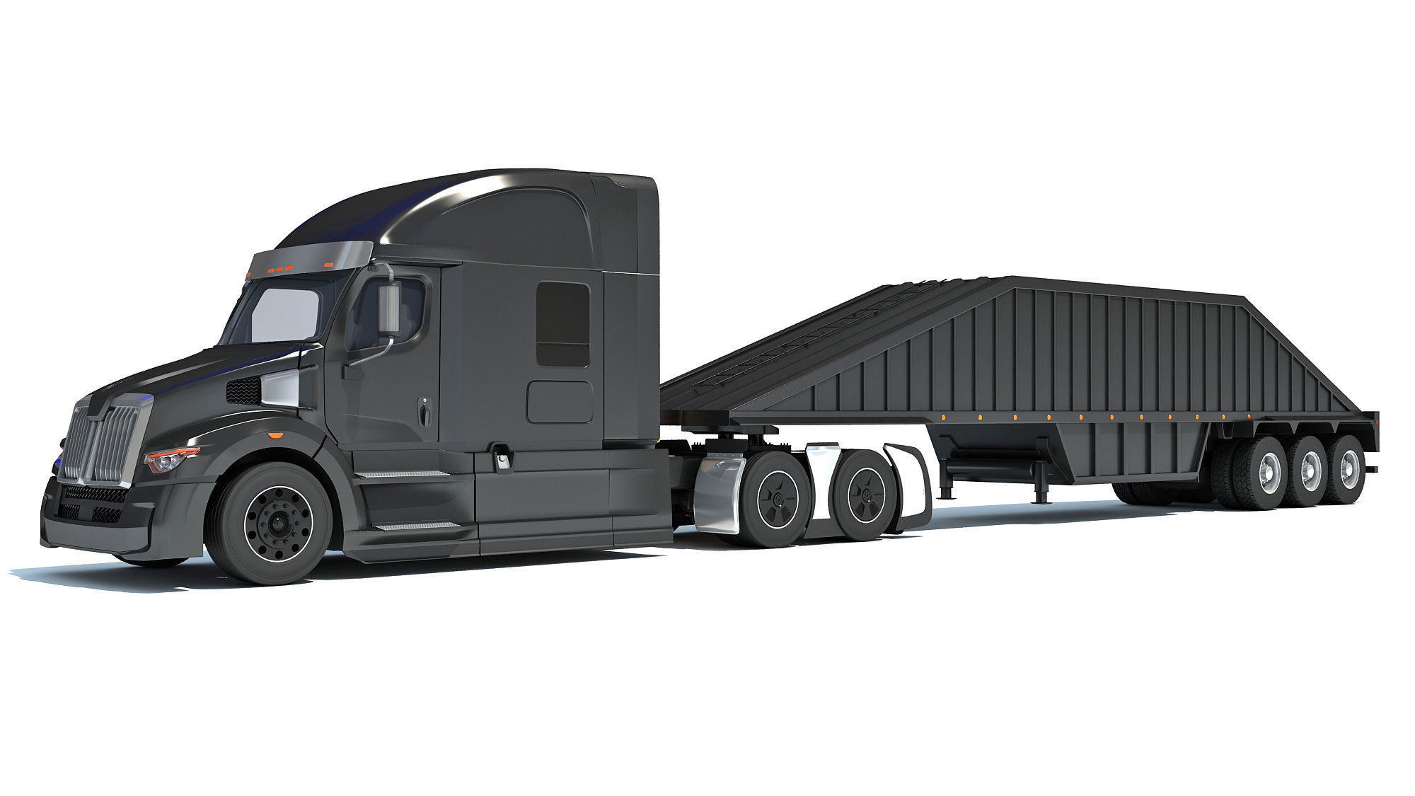Bottom Dump Truck 3D model_7