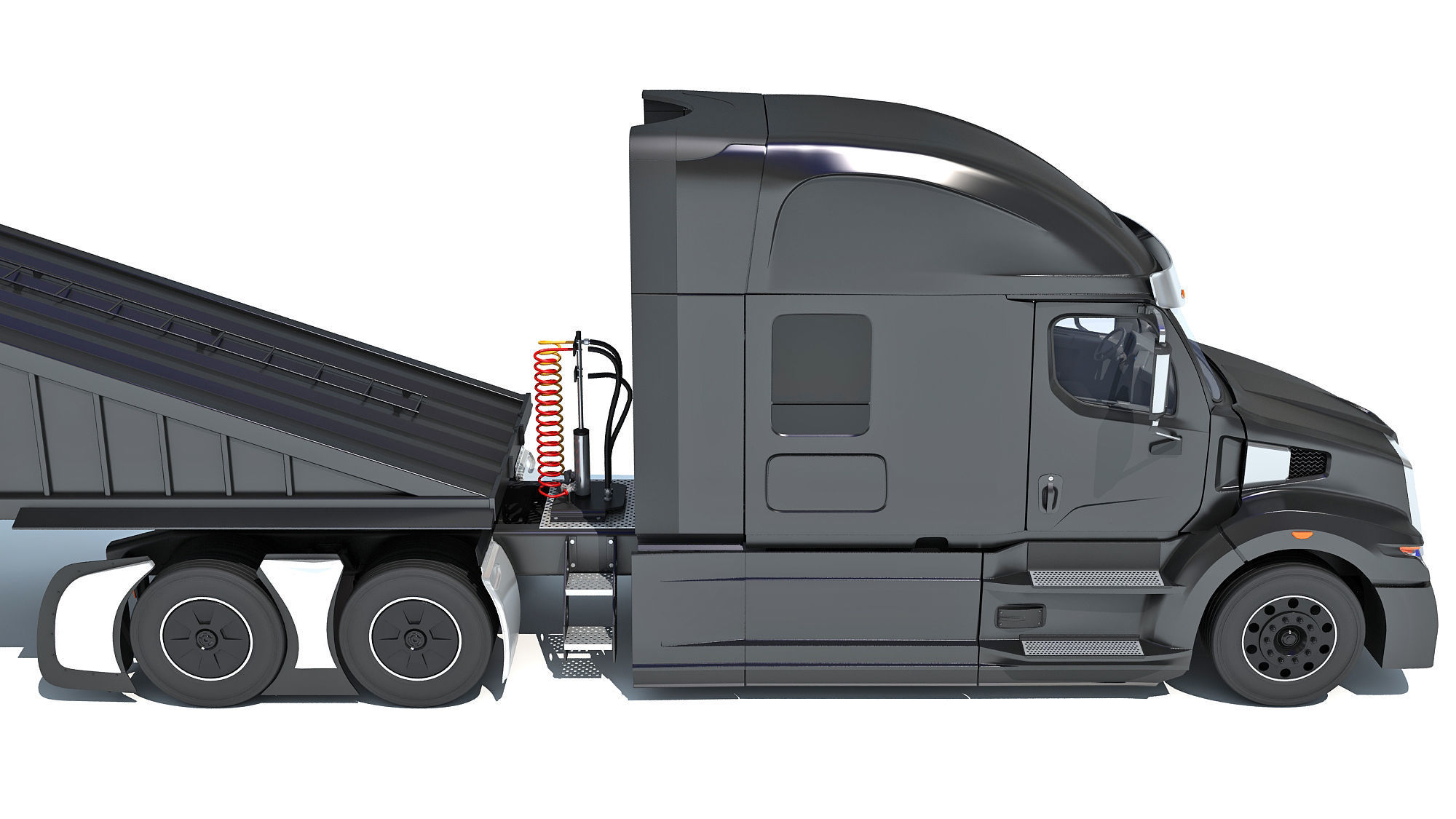 Bottom Dump Truck 3D model_14