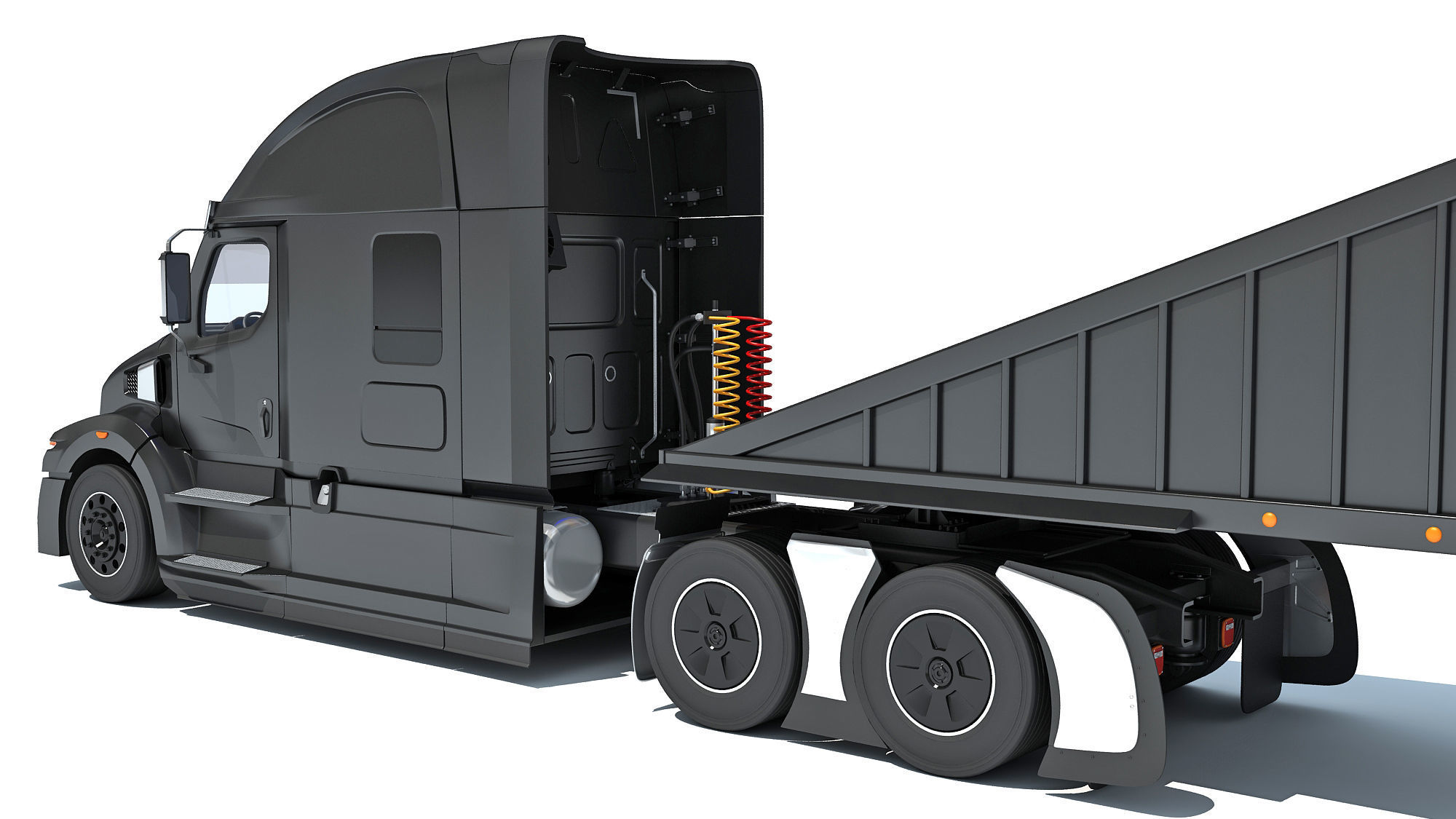 Bottom Dump Truck 3D model_13