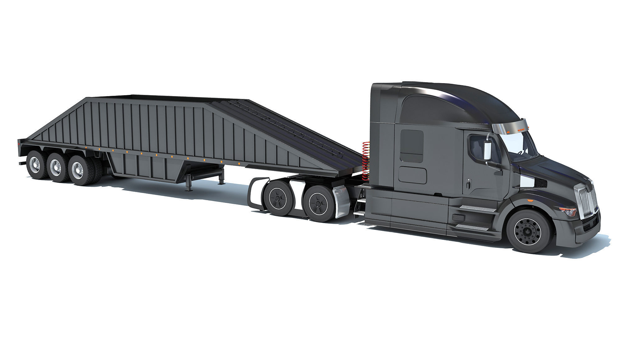 Bottom Dump Truck 3D model_8