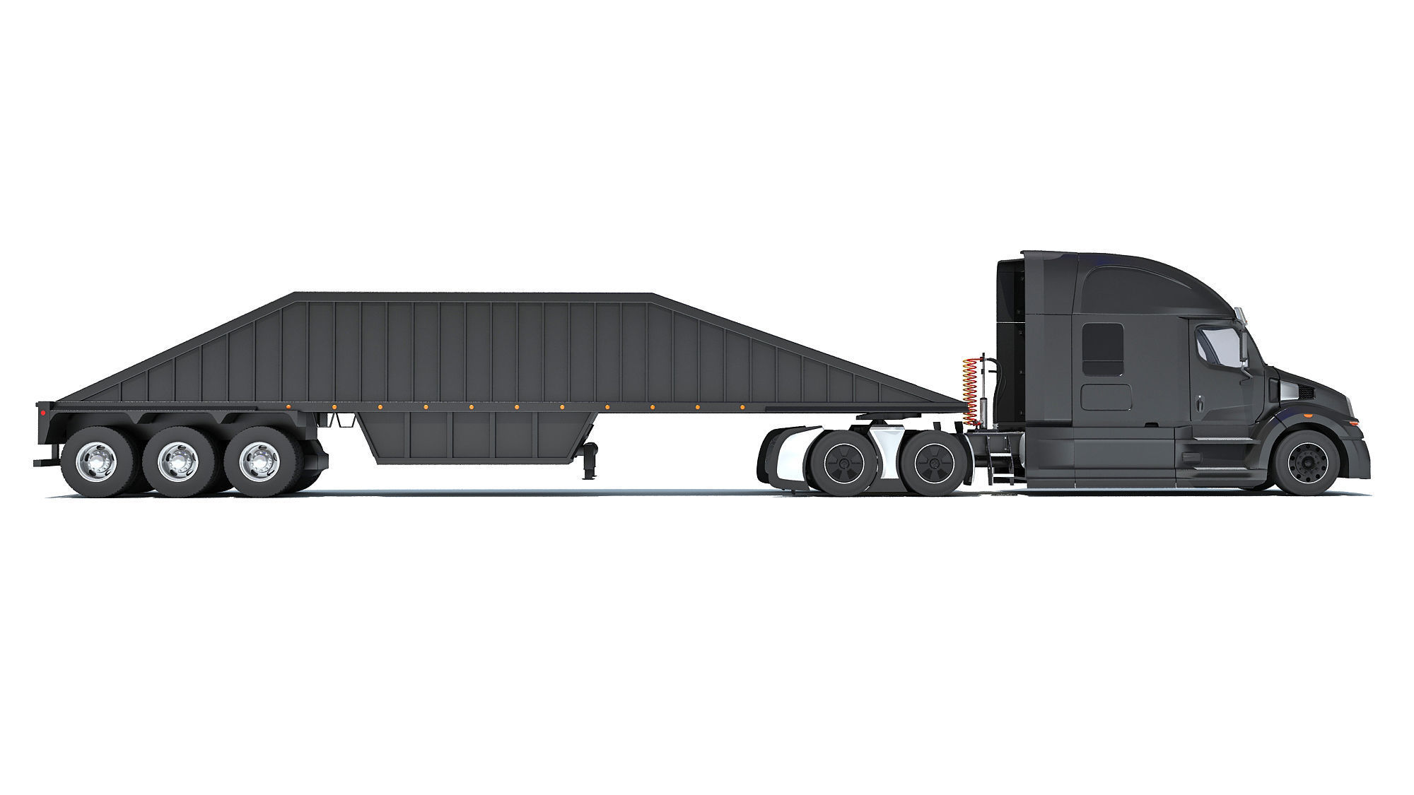 Bottom Dump Truck 3D model_5