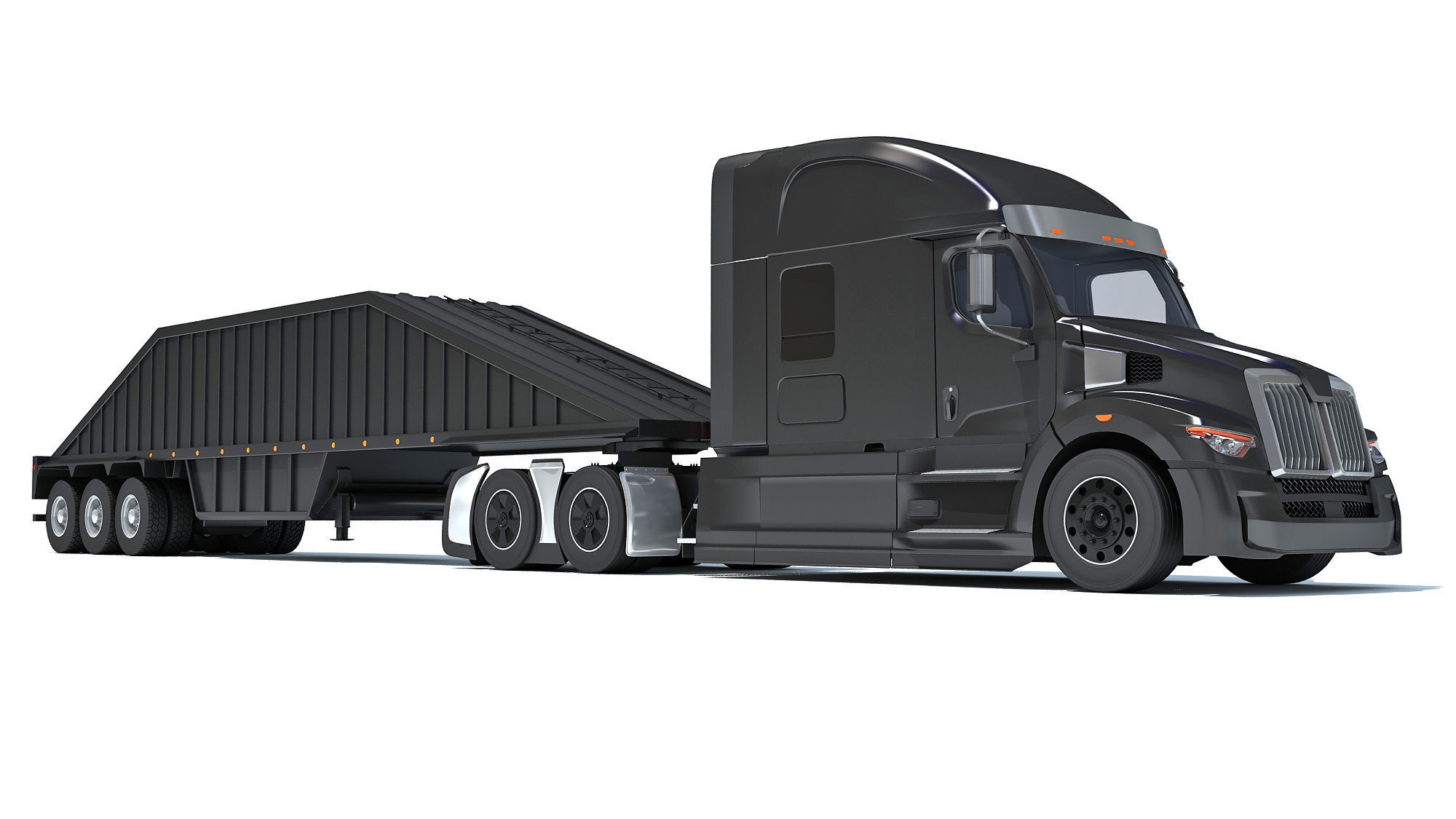 Bottom Dump Truck 3D model_9