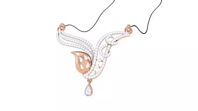 Diamond High Jewelry Pendant Necklace 3dm stl 3mf obj glb 3D print model