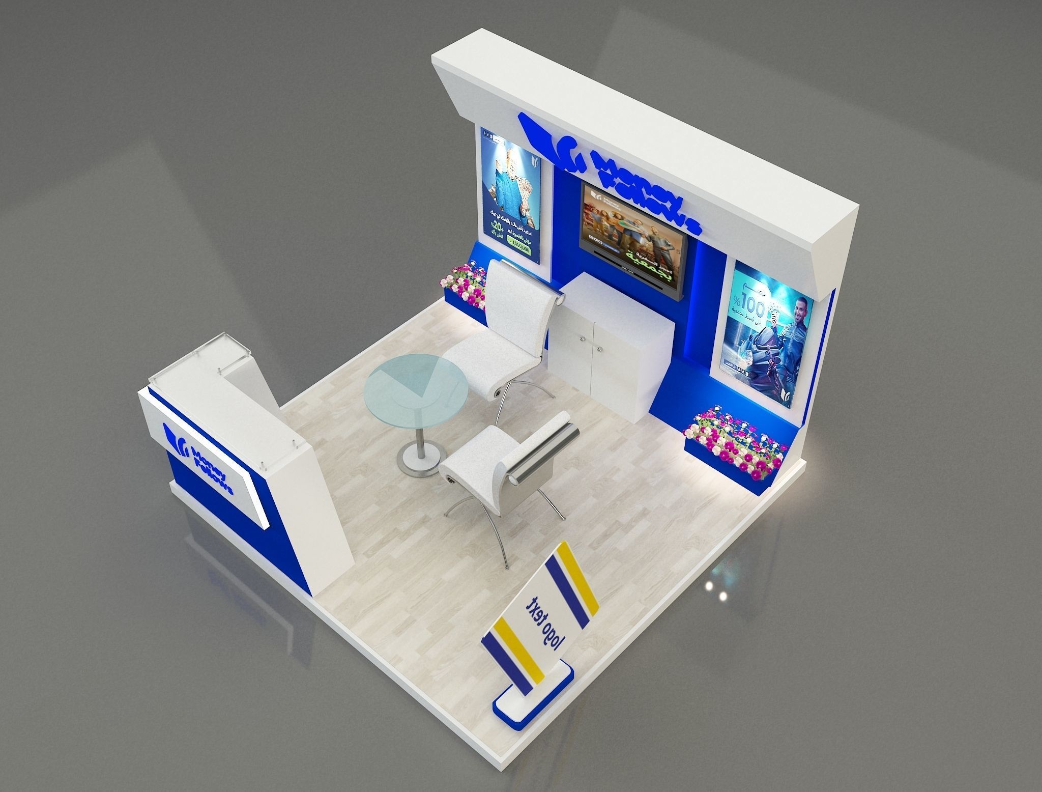 Booth Exhibition Stand a 652b 3D model_4