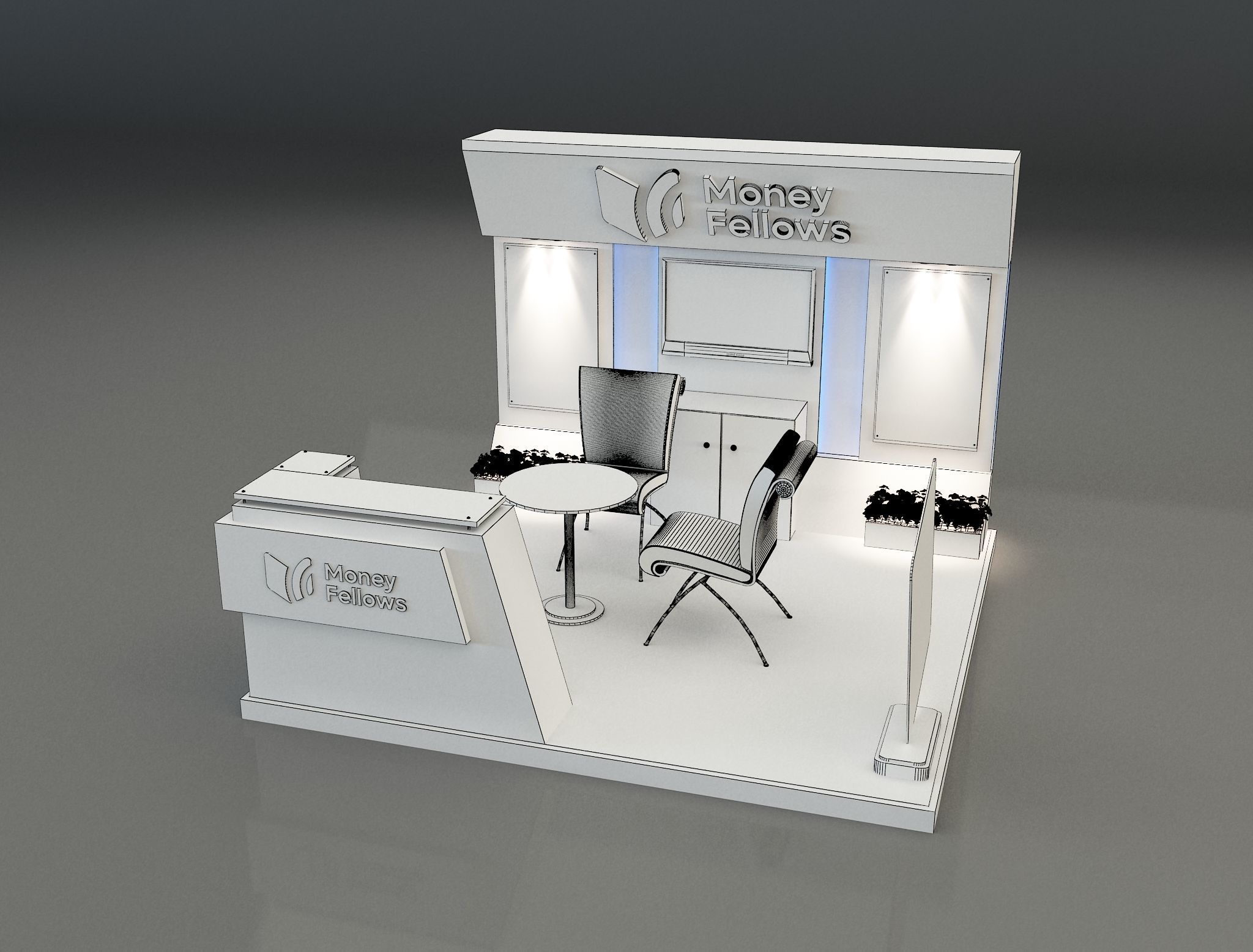 Booth Exhibition Stand a 652b 3D model_3