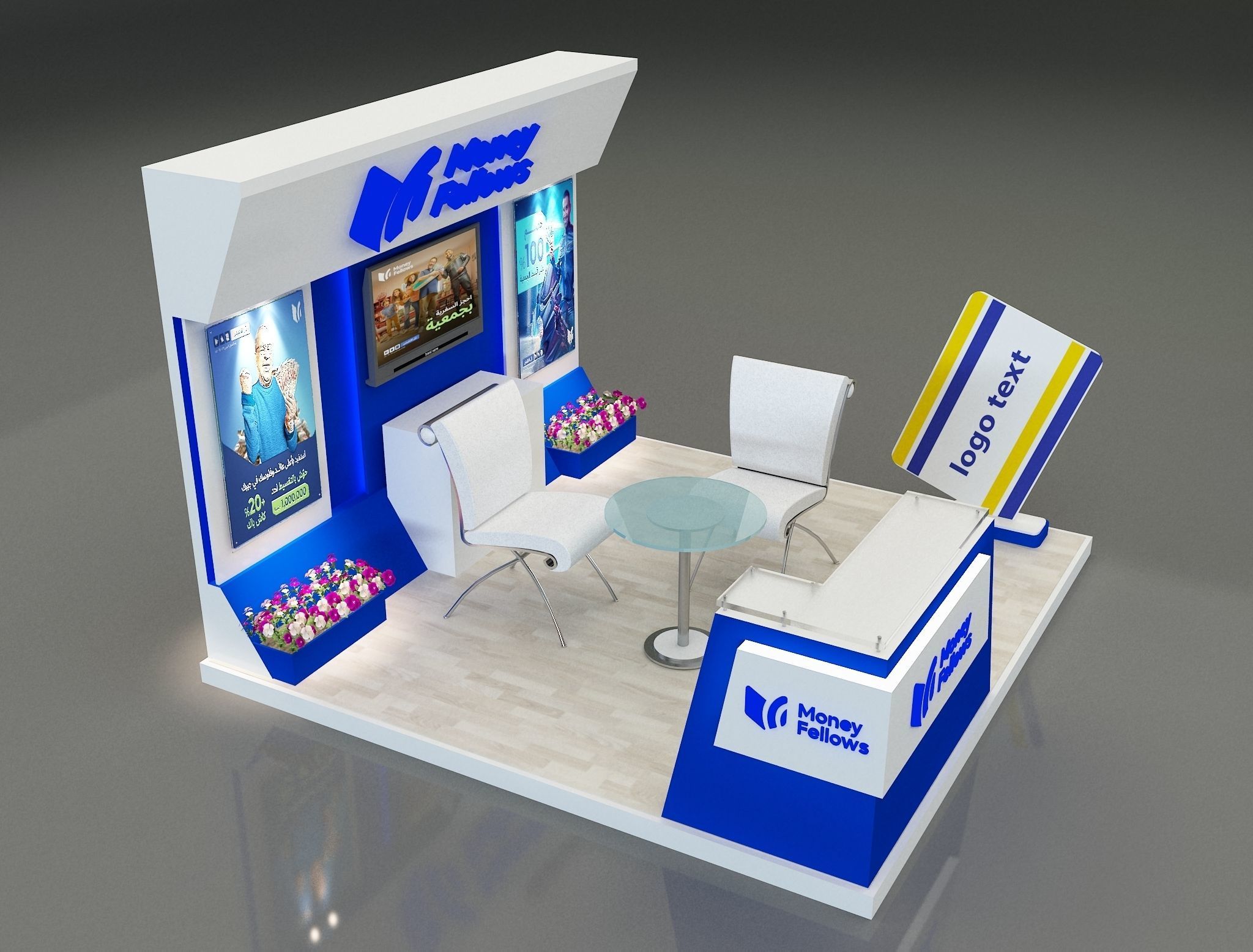 Booth Exhibition Stand a 652b 3D model_12