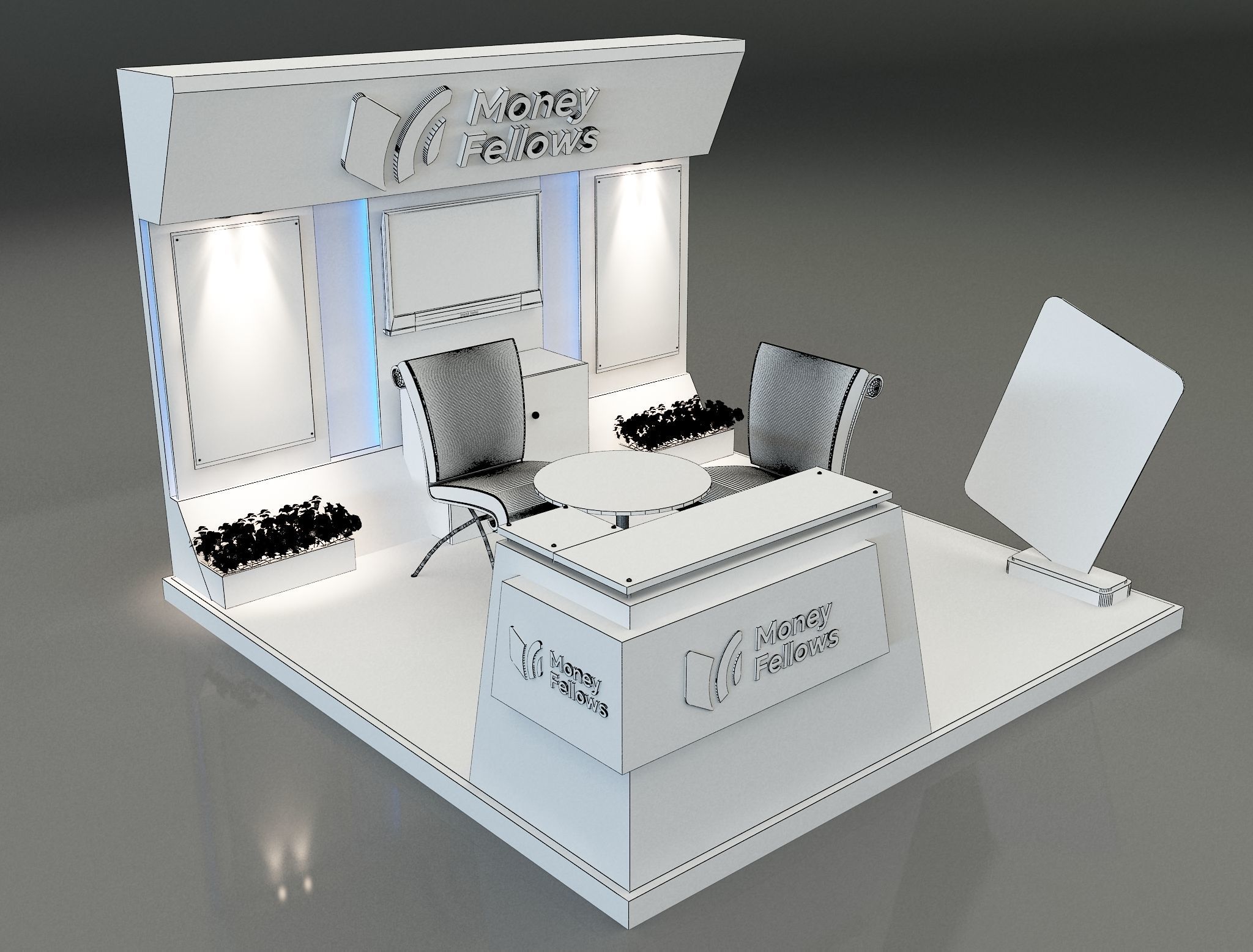 Booth Exhibition Stand a 652b 3D model_1