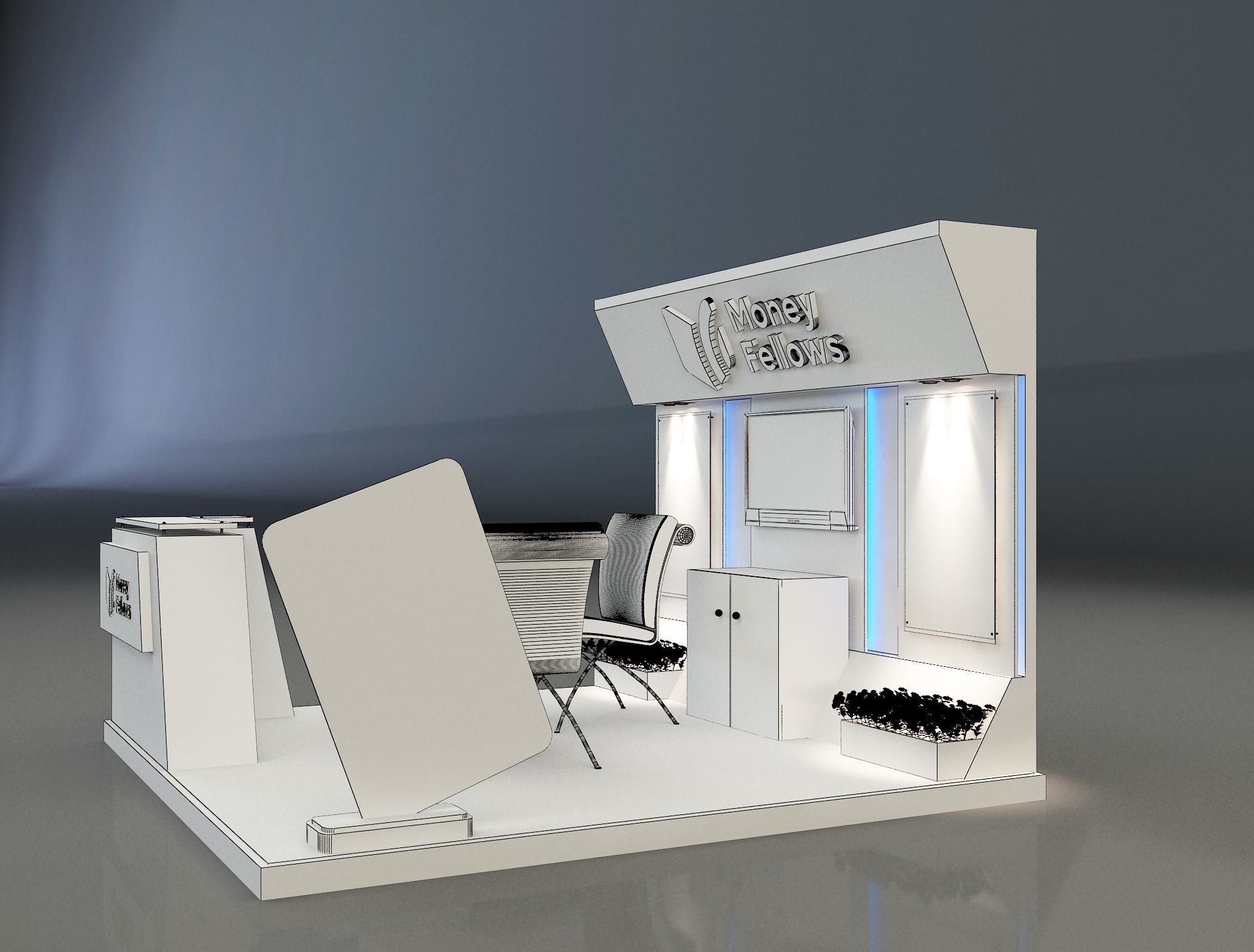 Booth Exhibition Stand a 652b 3D model_9