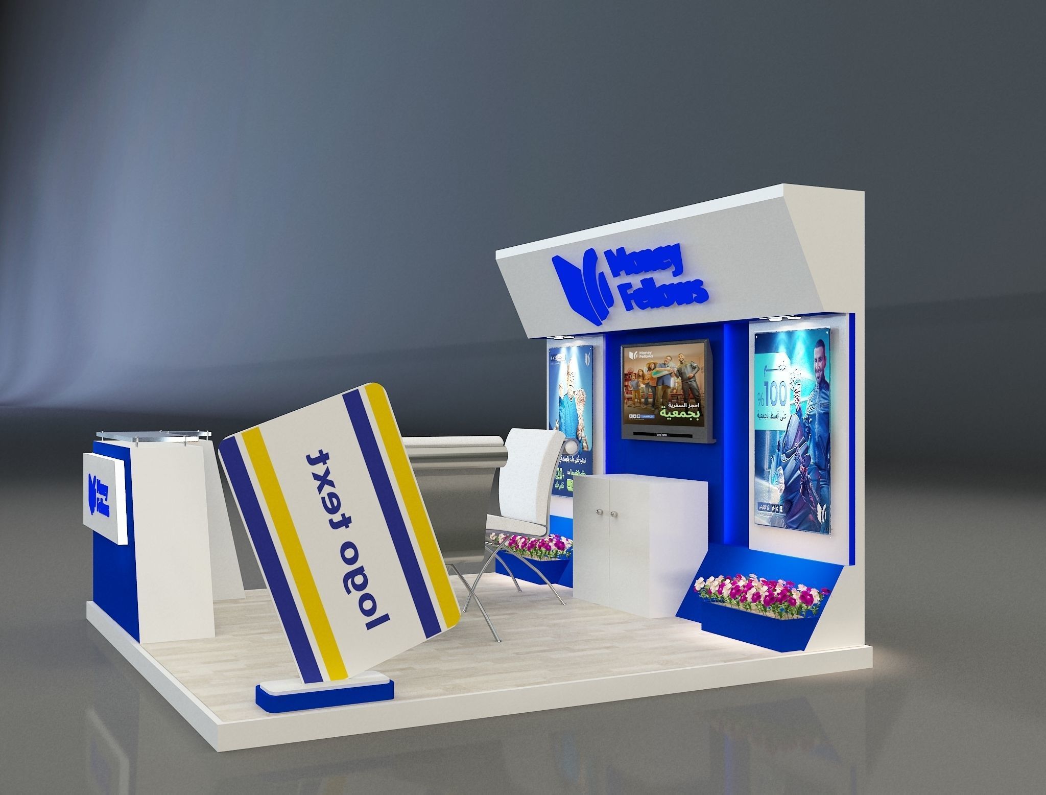 Booth Exhibition Stand a 652b 3D model_8