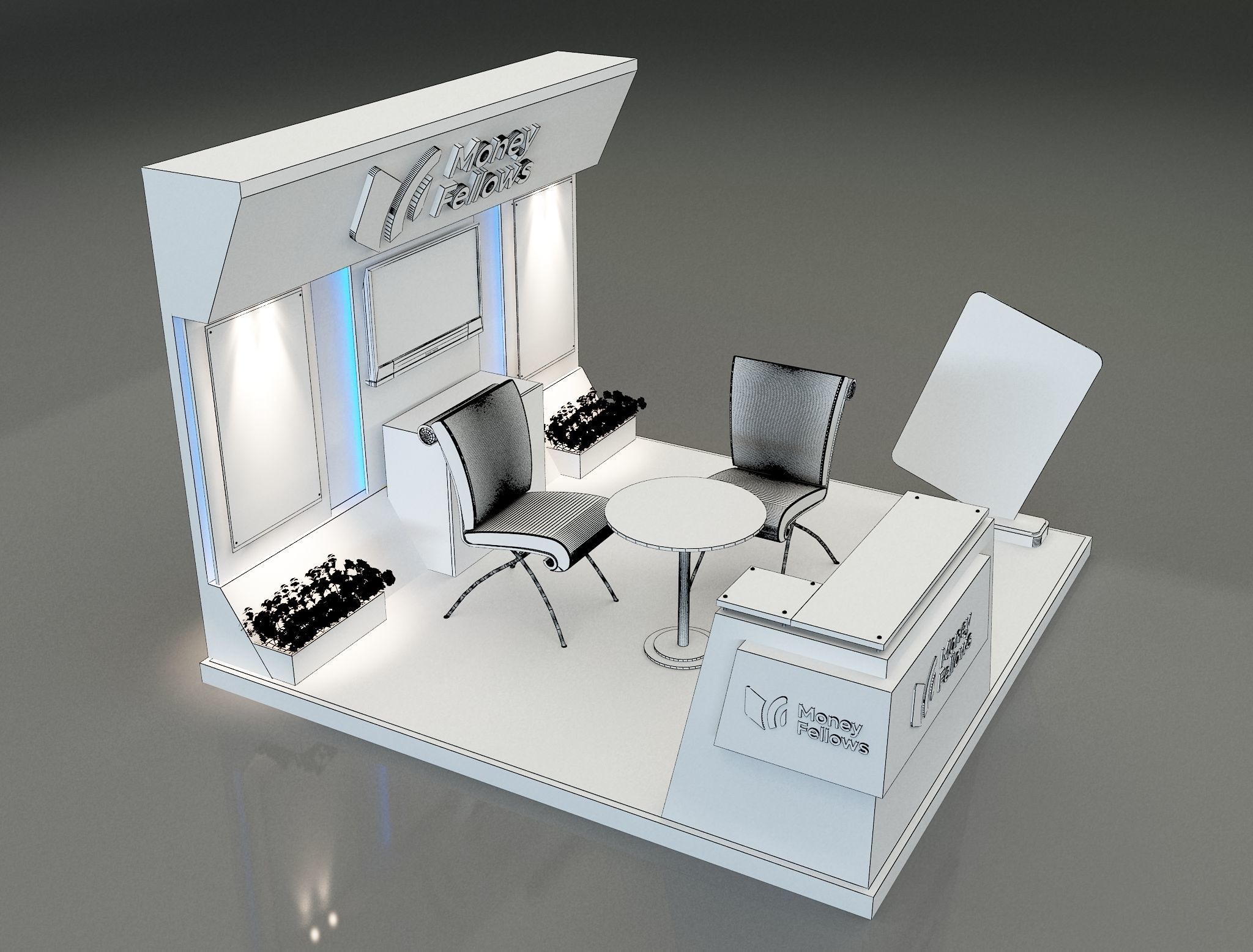Booth Exhibition Stand a 652b 3D model_13