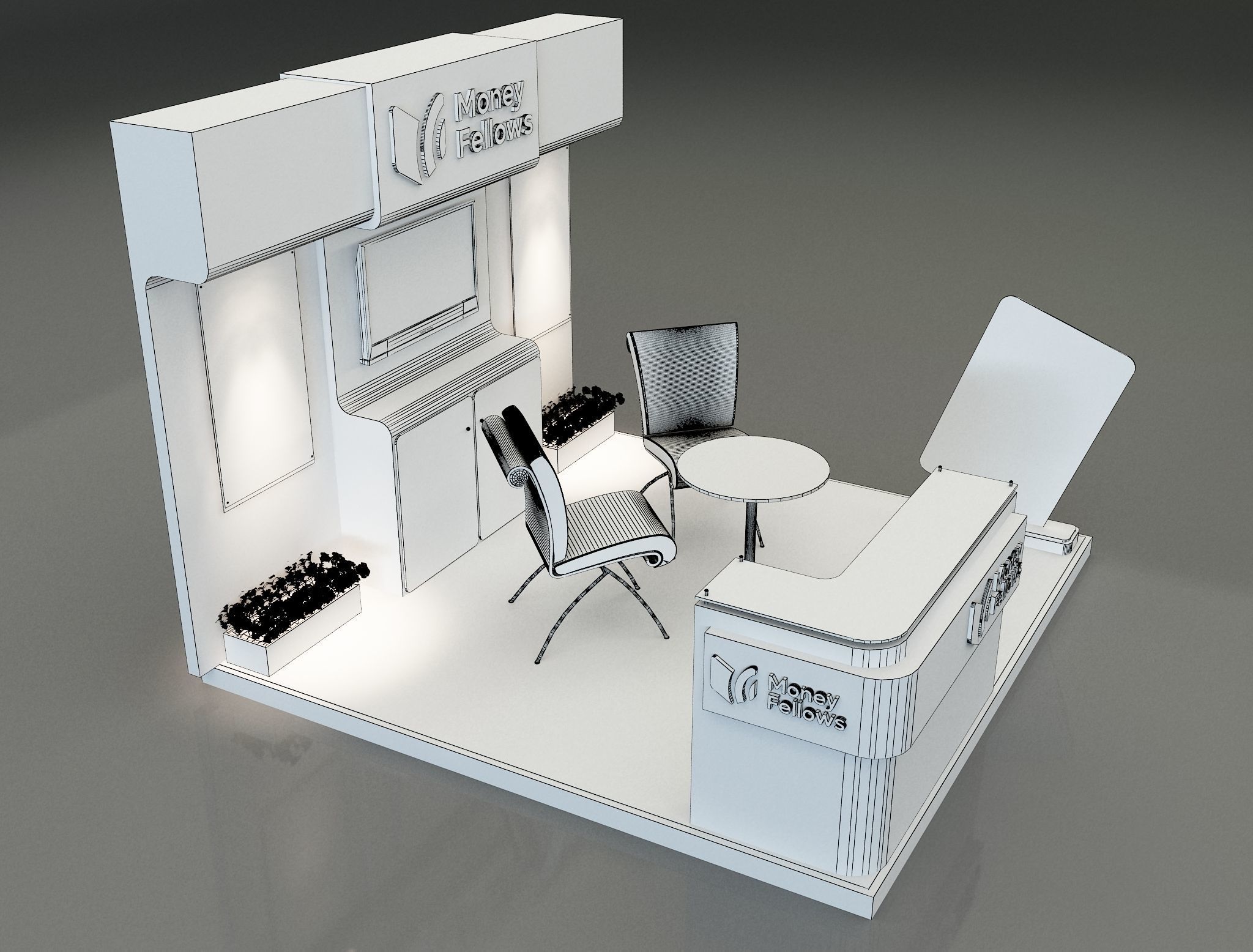 Booth Exhibition Stand a 652c 3D model_13