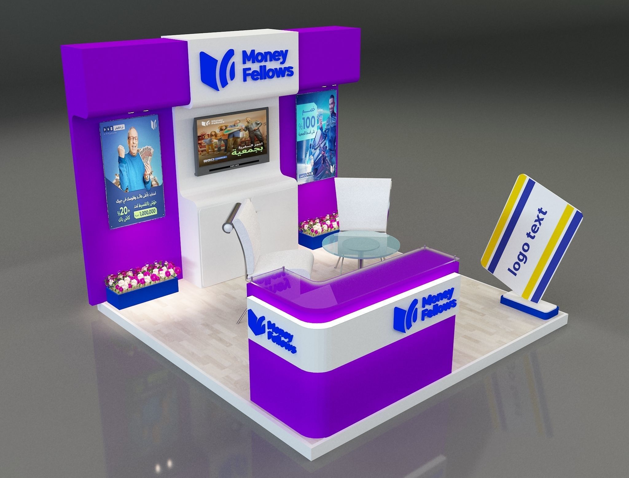 Booth Exhibition Stand a 652c 3D model_2