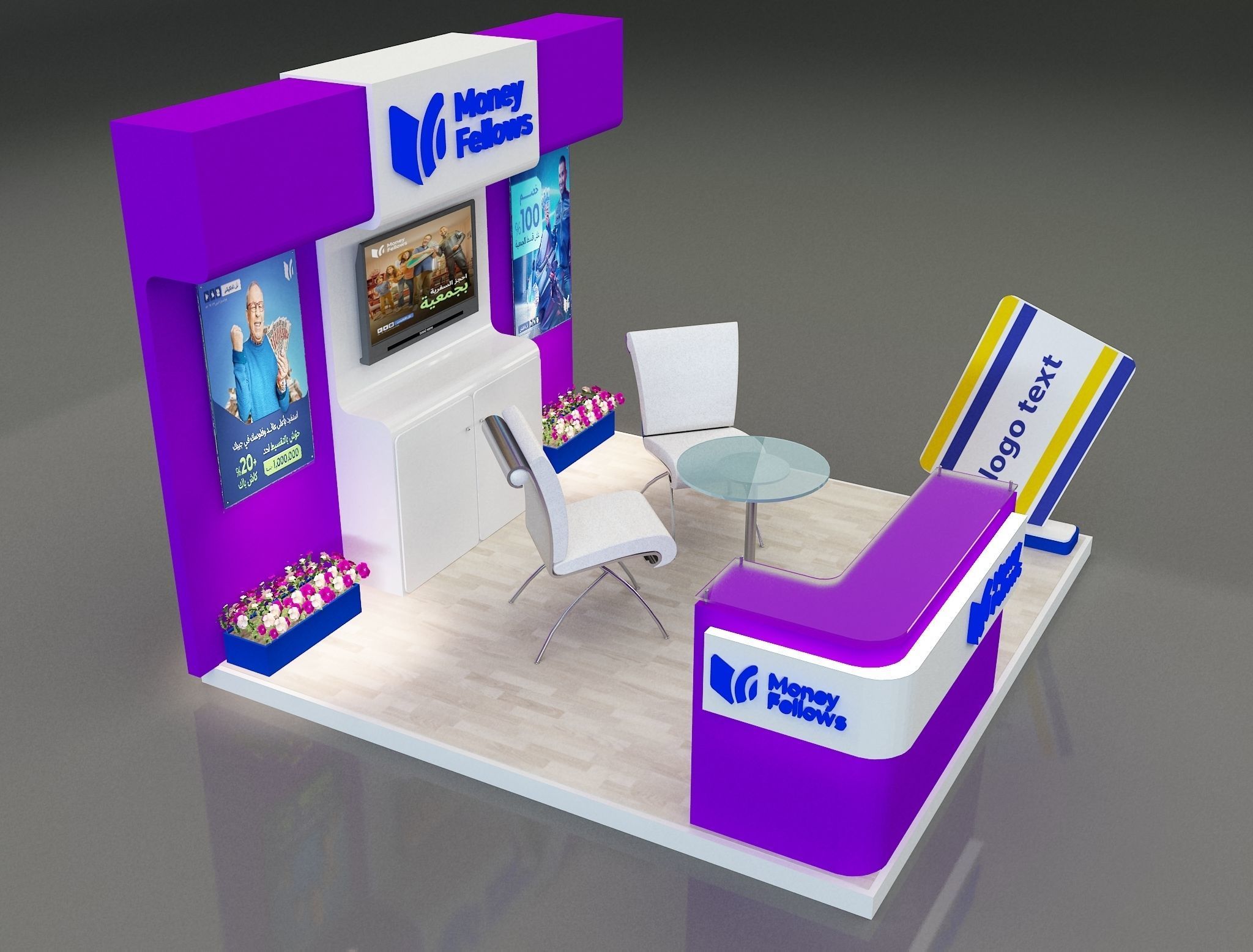 Booth Exhibition Stand a 652c 3D model_12
