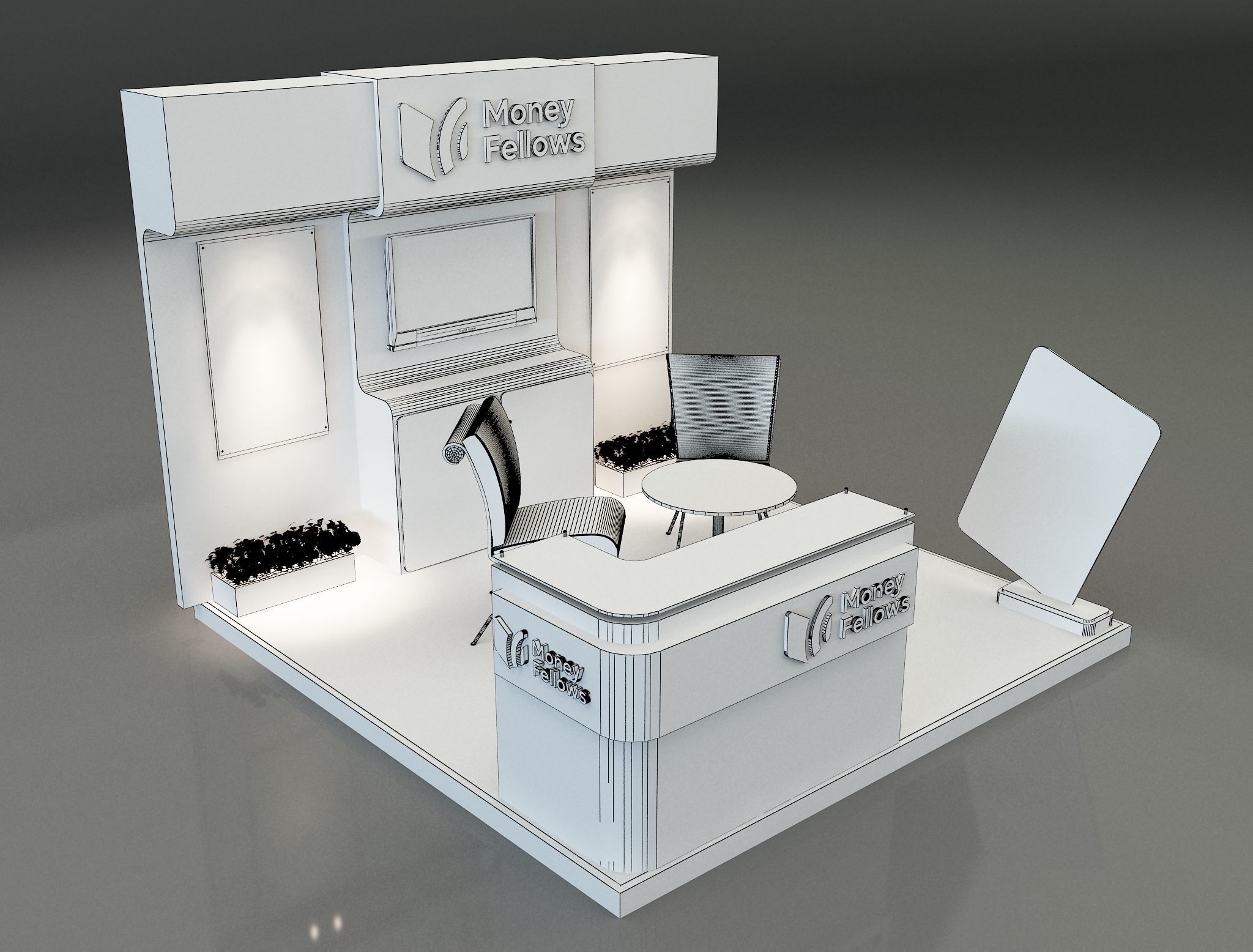 Booth Exhibition Stand a 652c 3D model_3