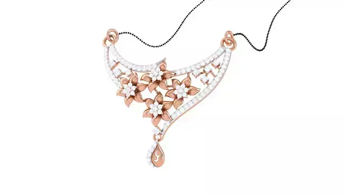 Diamond High Jewelry Pendant Necklace 3dm stl 3mf obj glb 3D print model