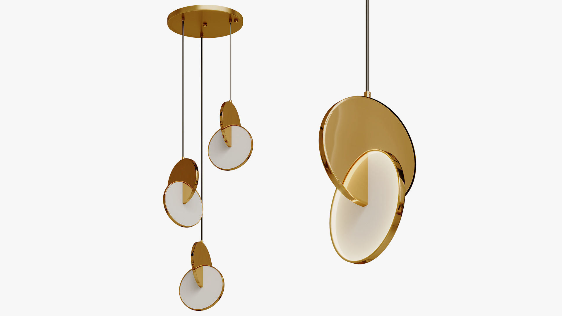 Eclipse Pendant Lamp Moderli Mesa 3D model_2