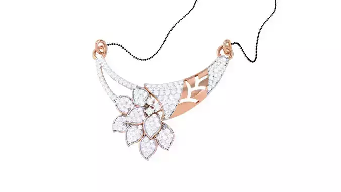 Diamond High Jewelry Pendant Necklace 3dm stl 3mf obj glb 3D print model