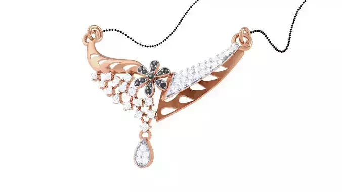 Diamond High Jewelry Pendant Necklace 3dm stl 3mf obj glb 3D print model