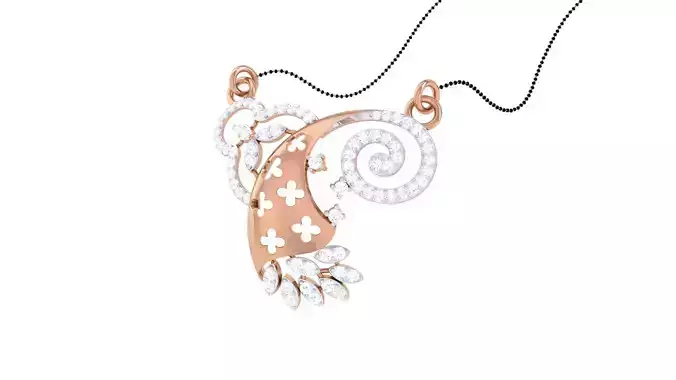 Diamond High Jewelry Pendant Necklace 3dm stl 3mf obj glb 3D print model