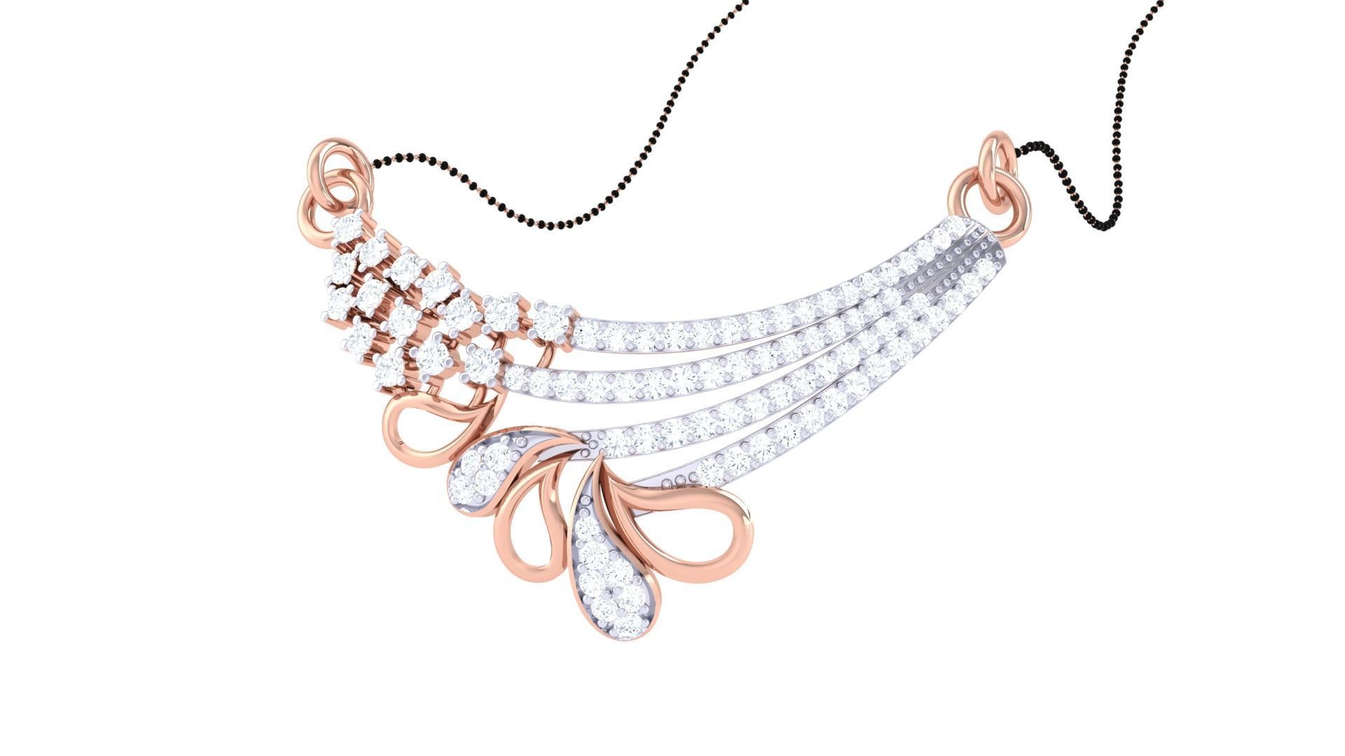 Diamond High Jewelry Pendant Necklace 3dm stl 3mf obj glb 3D print model_3