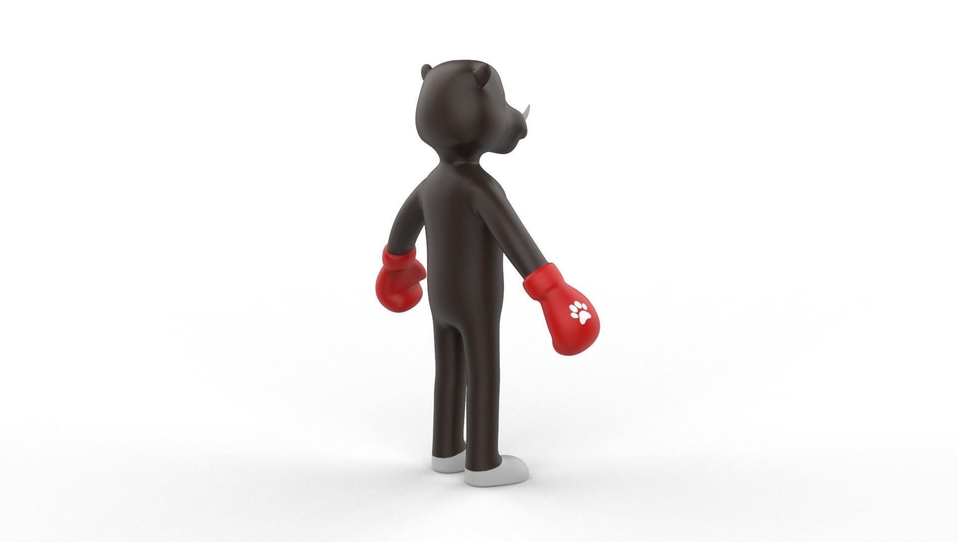 Boxing Rhino Animal Animated  Low-poly 3D model_19