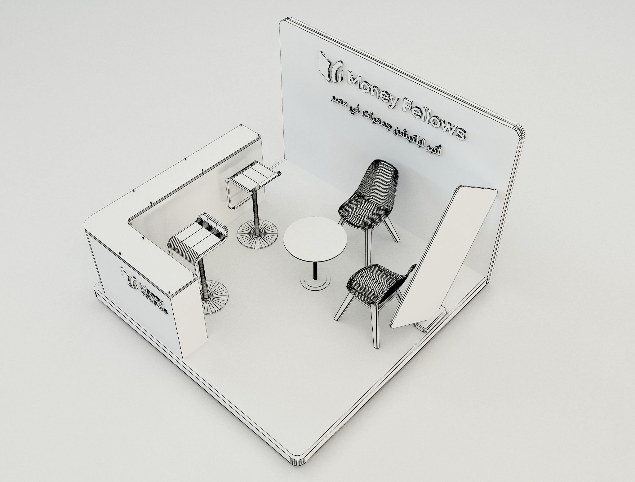 Booth Exhibition Stand a653a 3D model_5