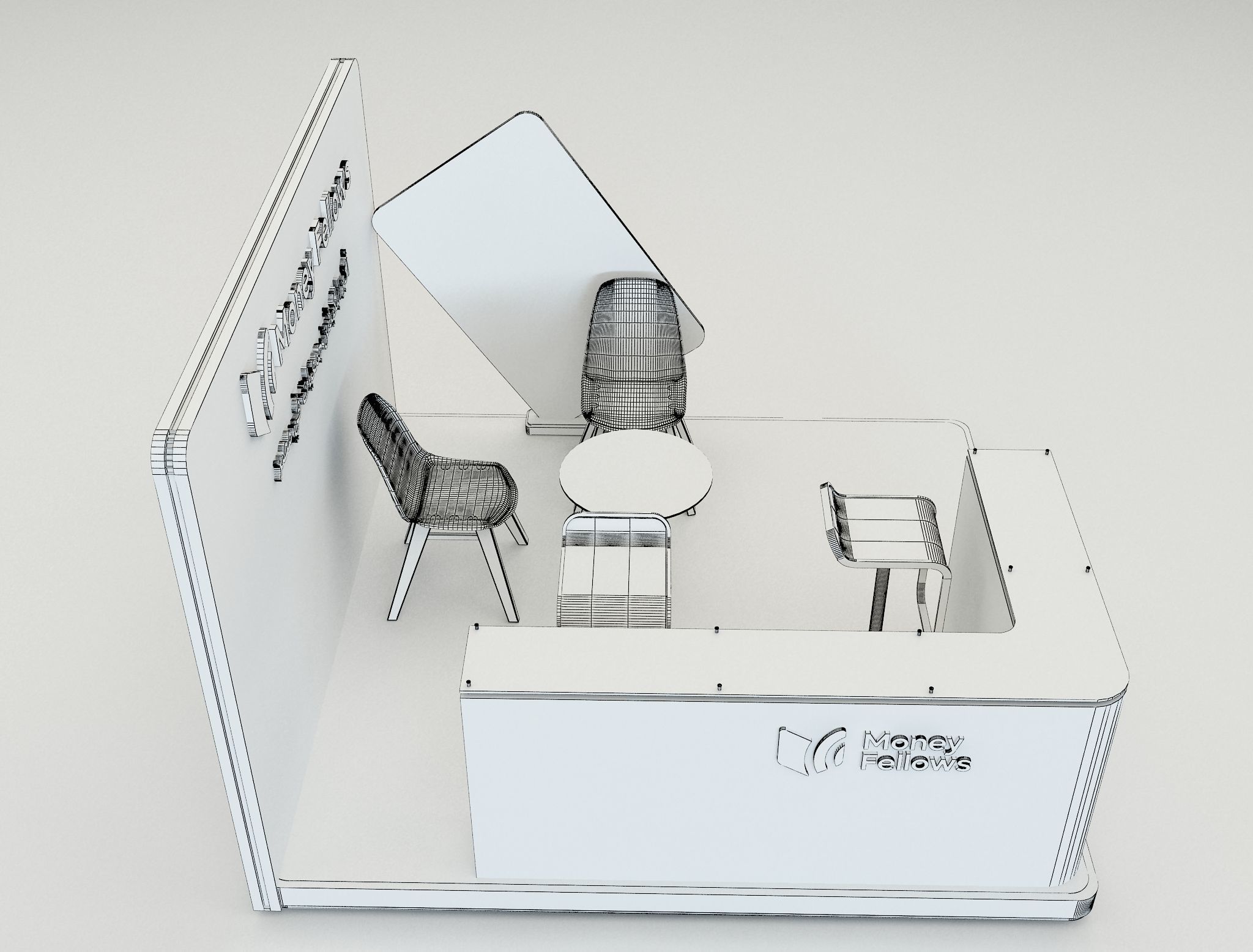 Booth Exhibition Stand a653a 3D model_9