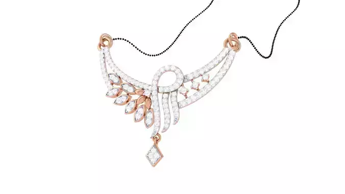 Diamond High Jewelry Pendant Necklace 3dm stl 3mf obj glb 3D print model