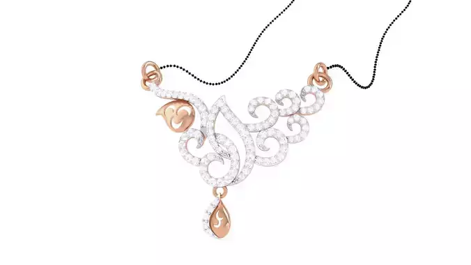 Diamond High Jewelry Pendant Necklace 3dm stl 3mf obj glb 3D print model