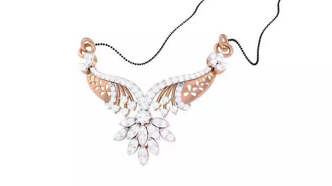 Diamond High Jewelry Pendant Necklace 3dm stl 3mf obj glb 3D print model