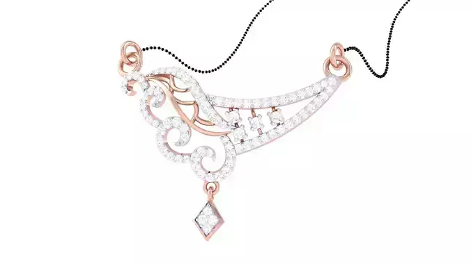 Diamond  High Jewelry Pendant Necklace 3dm stl 3mf obj glb  3D print model