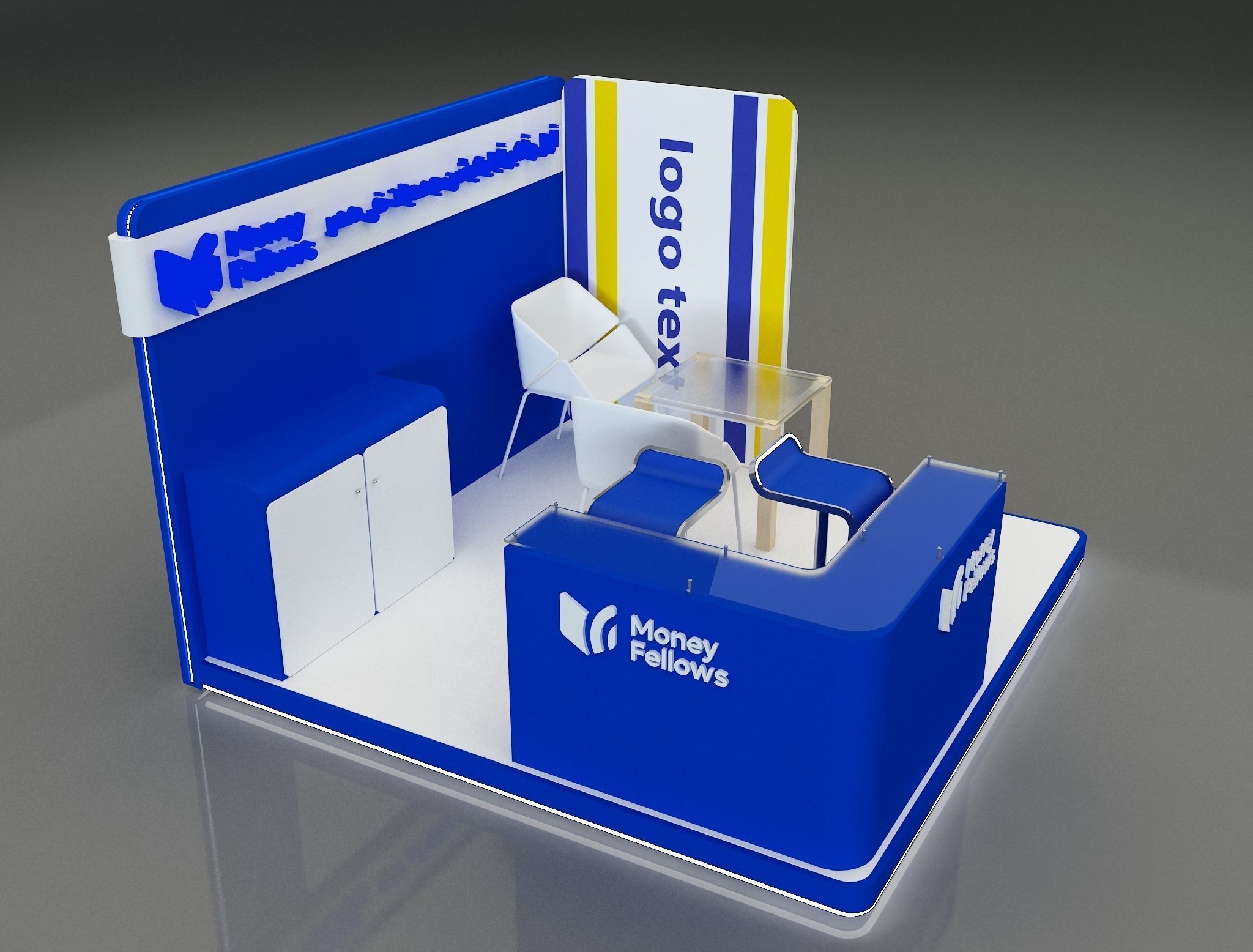 Booth Exhibition Stand a653b 3D model_12