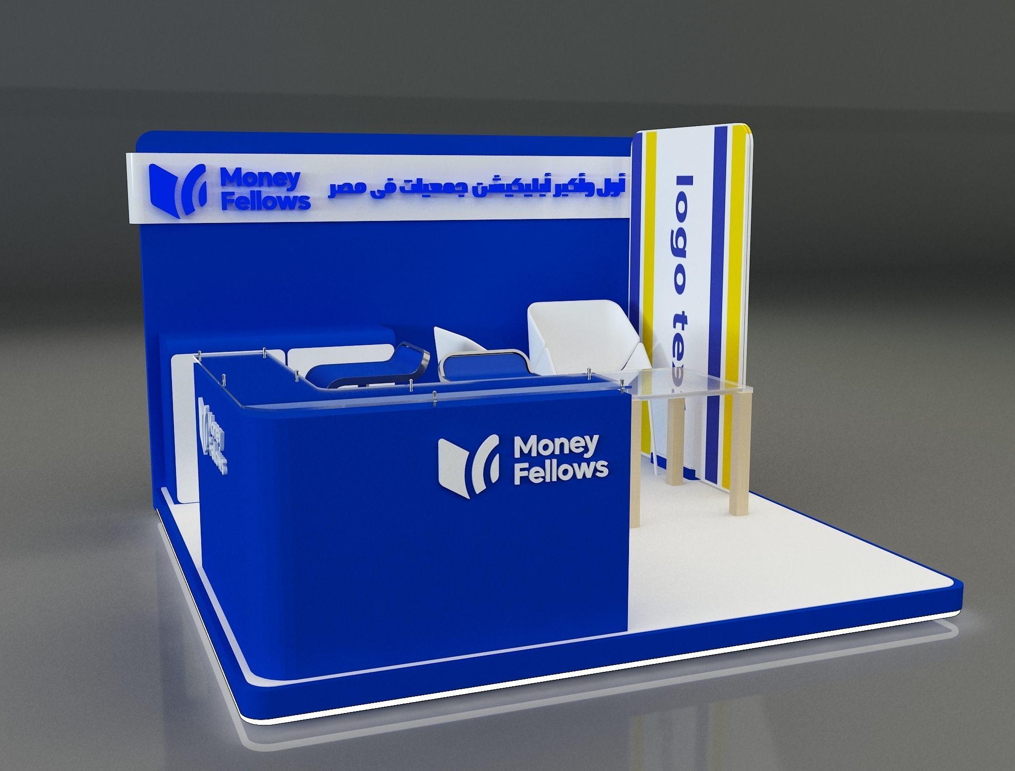Booth Exhibition Stand a653b 3D model_6