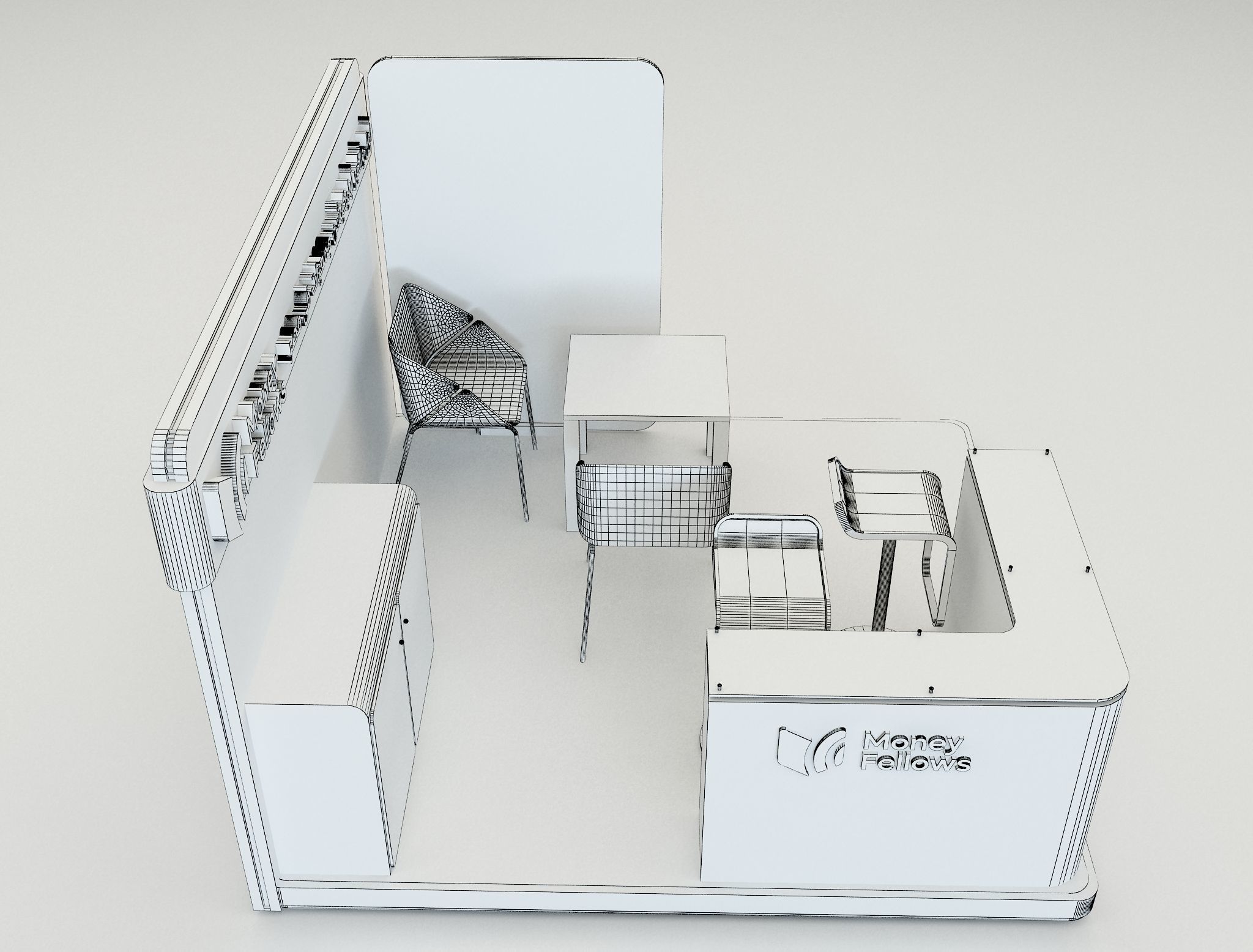 Booth Exhibition Stand a653b 3D model_9